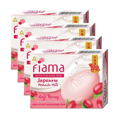 Fiama Moisturizing Bar Japanese Hokkaido Milk Goji Berry 125gm Pack Of 4