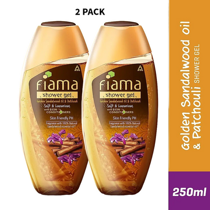 Fiama Golden Sandalwood Oil And Patchouli Shower Gel -250ml Pack Of 2