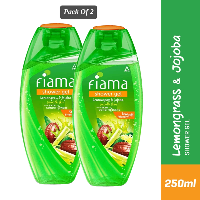Fiama Lemongrass And Jojoba Smooth Soft Skin Shower Gel -250ml Pack Of 2