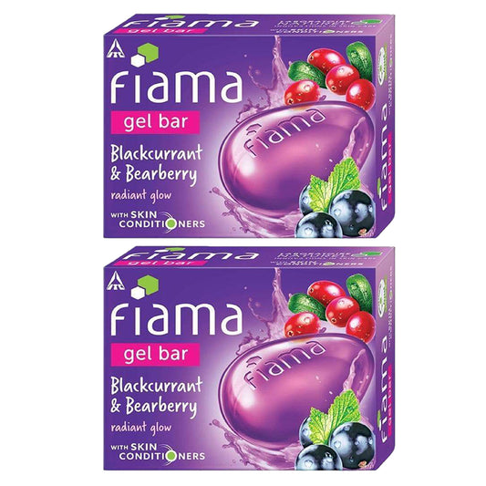 Fiama Gel Bar Blackcurrant And Bearberry Radiant Glow 125gm Pack Of 2