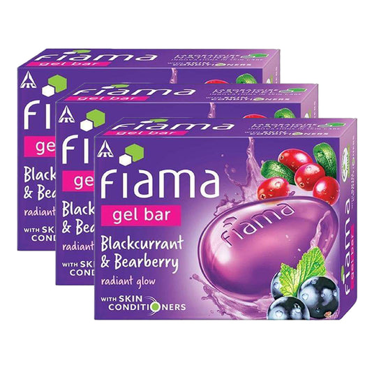 Fiama Gel Bar Blackcurrant And Bearberry Radiant Glow 125gm Pack Of 3