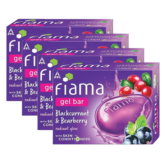 Fiama Gel Bar Blackcurrant And Bearberry Radiant Glow 125gm Pack Of 4