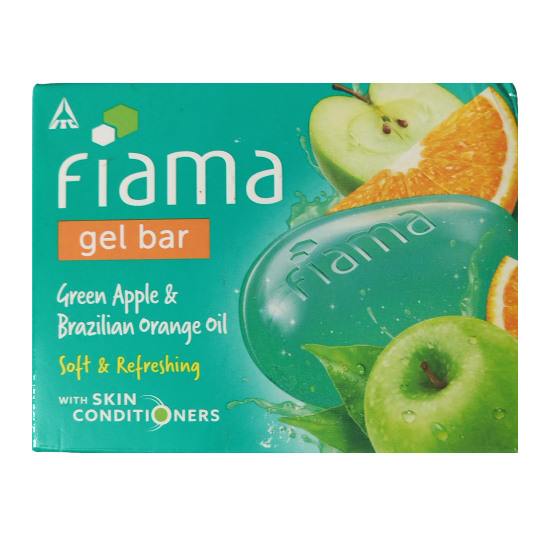 Fiama Gel Bar Green Apple & Brazilian Orange Oil Soft & Refreshing 125gm