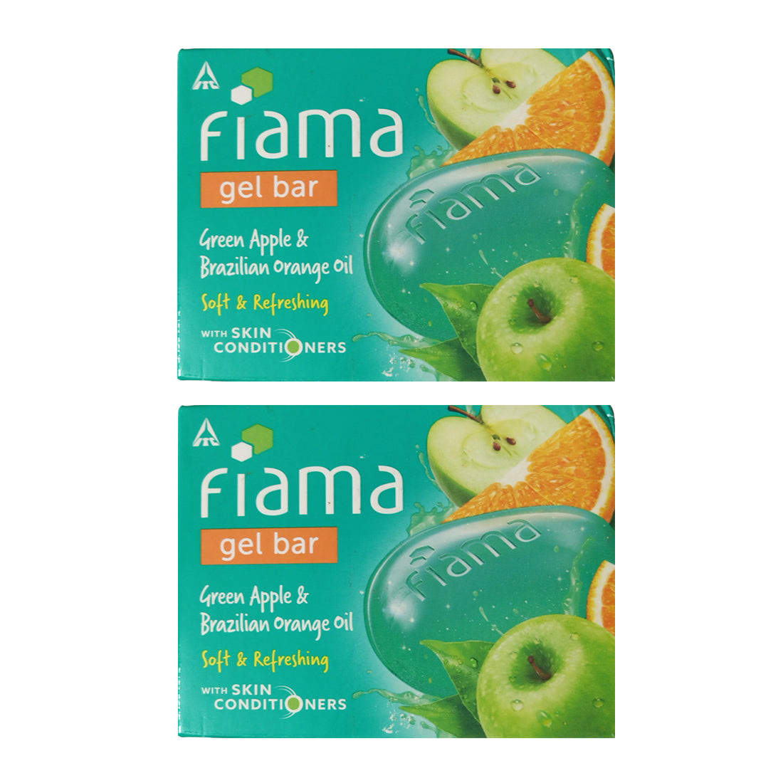 Fiama Green Apple & Brazilian Orange Oil Soap -125gm Pack Of 2