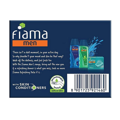 Fiama Men Gel Bar Refreshing Pulse 125gm Pack Of 4