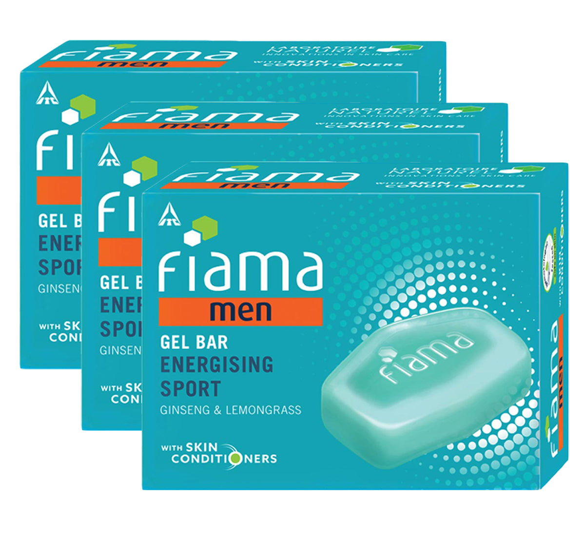 Fiama Men Gel Bar Energising Sport 125gm Pack Of 3