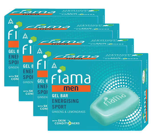 Fiama Men Gel Bar Energising Sport 125gm Pack Of 4