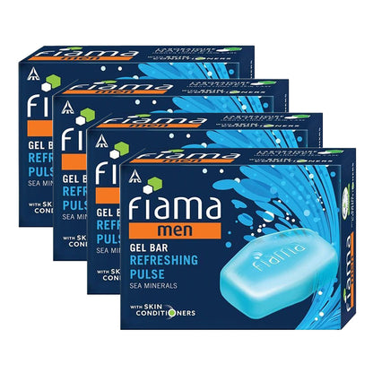 Fiama Men Gel Bar Refreshing Pulse 125gm Pack Of 4