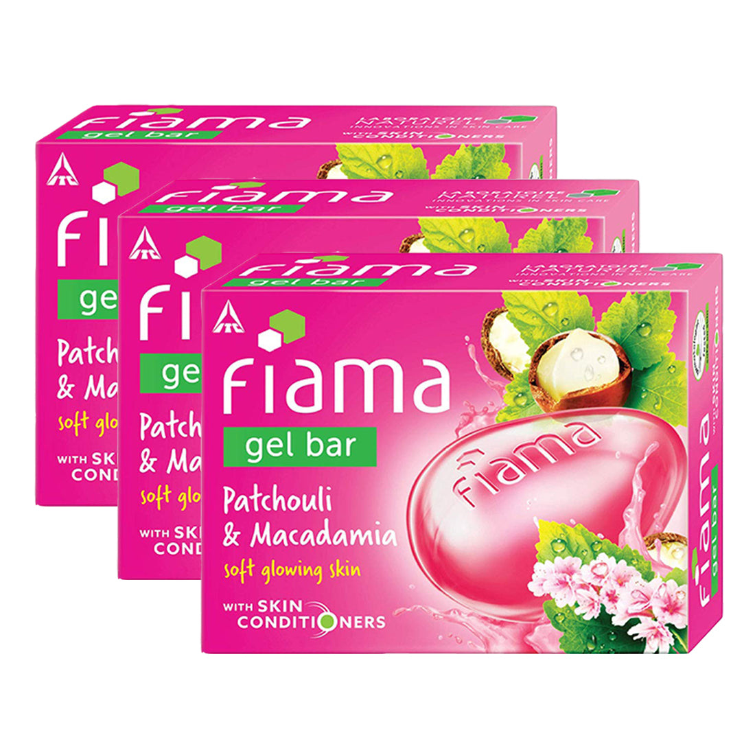 Fiama Gel Bar Patchouli And Macadamia Soft Glowing Skin 125gm Pack Of 3
