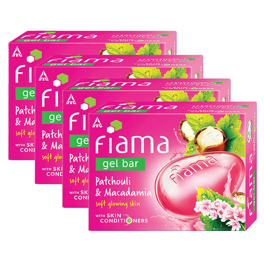 Fiama Gel Bar Patchouli And Macadamia Soft Glowing Skin 125gm Pack Of 4