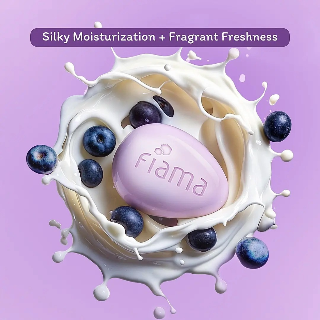 Fiama Japanese Hokkaido Milk Acai Berry Gel Bar 125gm