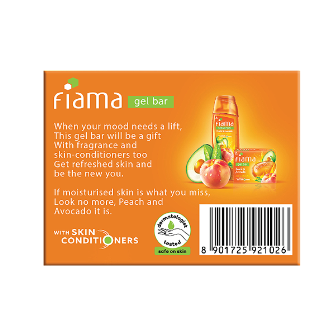 Skin Care Fiama Peach And Avocado Gel Bar 125gm