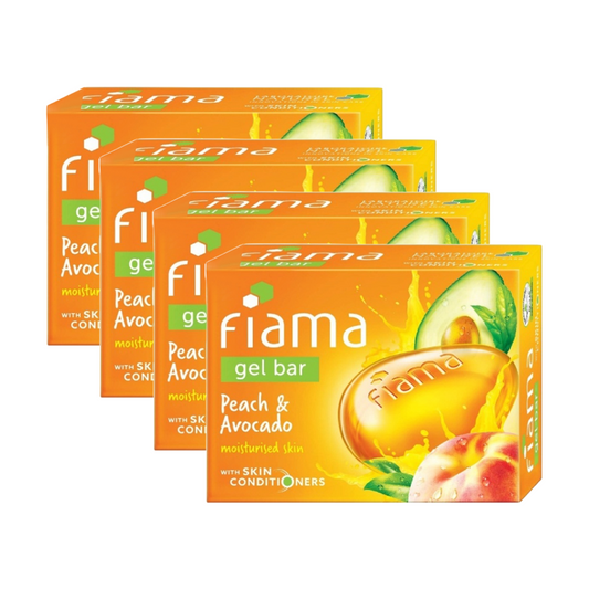 Fiama Gel Bar Peach And Avocado Moisturised Skin 125gm Pack Of 4