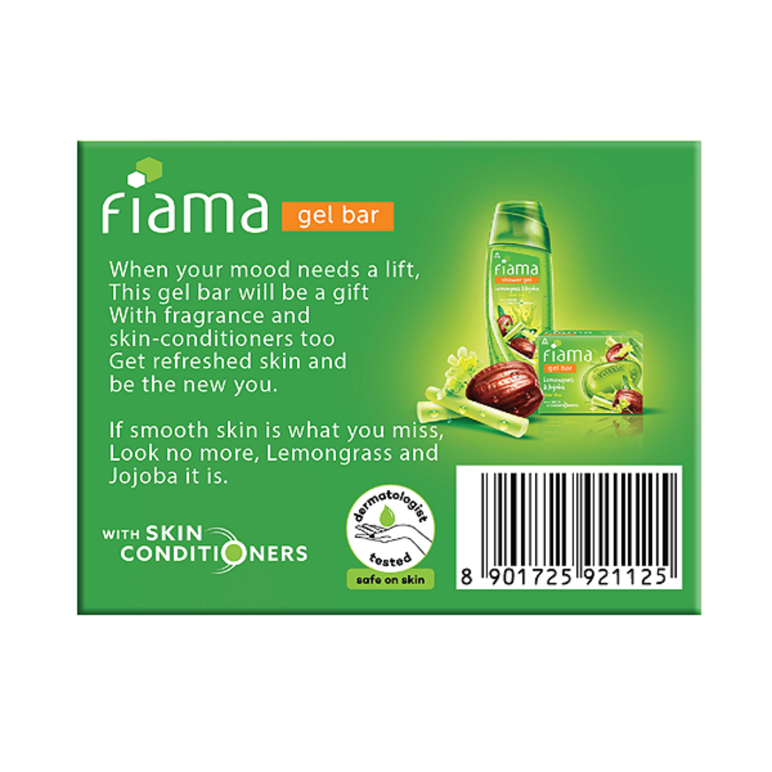 Fiama Lemongrass And Jojoba Bathing Gel Bar (125gm)