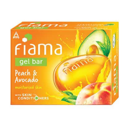 Fiama Gel Bar Peach And Avocado Moisturised Skin 125gm