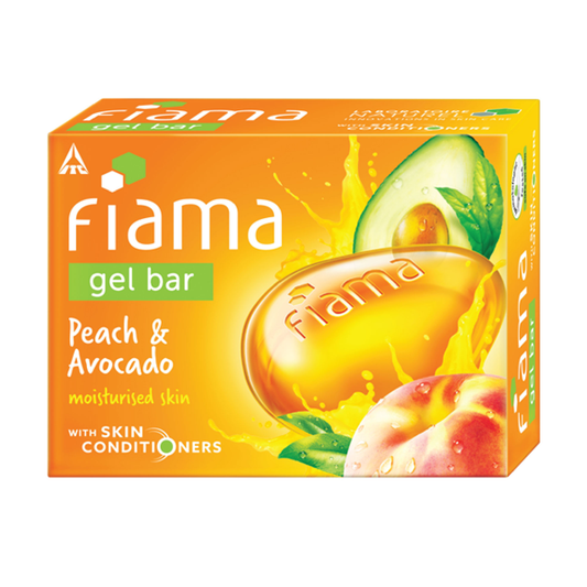 Fiama Gel Bar Peach And Avocado Moisturised Skin 125gm