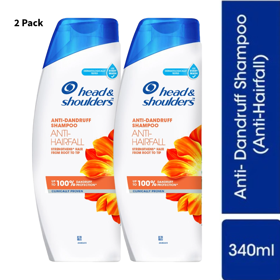 Head And Shoulders Anti Dandruff With Anti Hair Fall Shampoo 340ml Pack Of 2