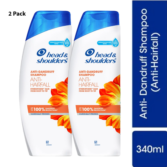 Head And Shoulders Anti Dandruff With Anti Hair Fall Shampoo 340ml Pack Of 2