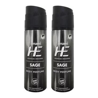 Emami He Advanced Grooming Sage Body Perfume 120ml Pack Of 2