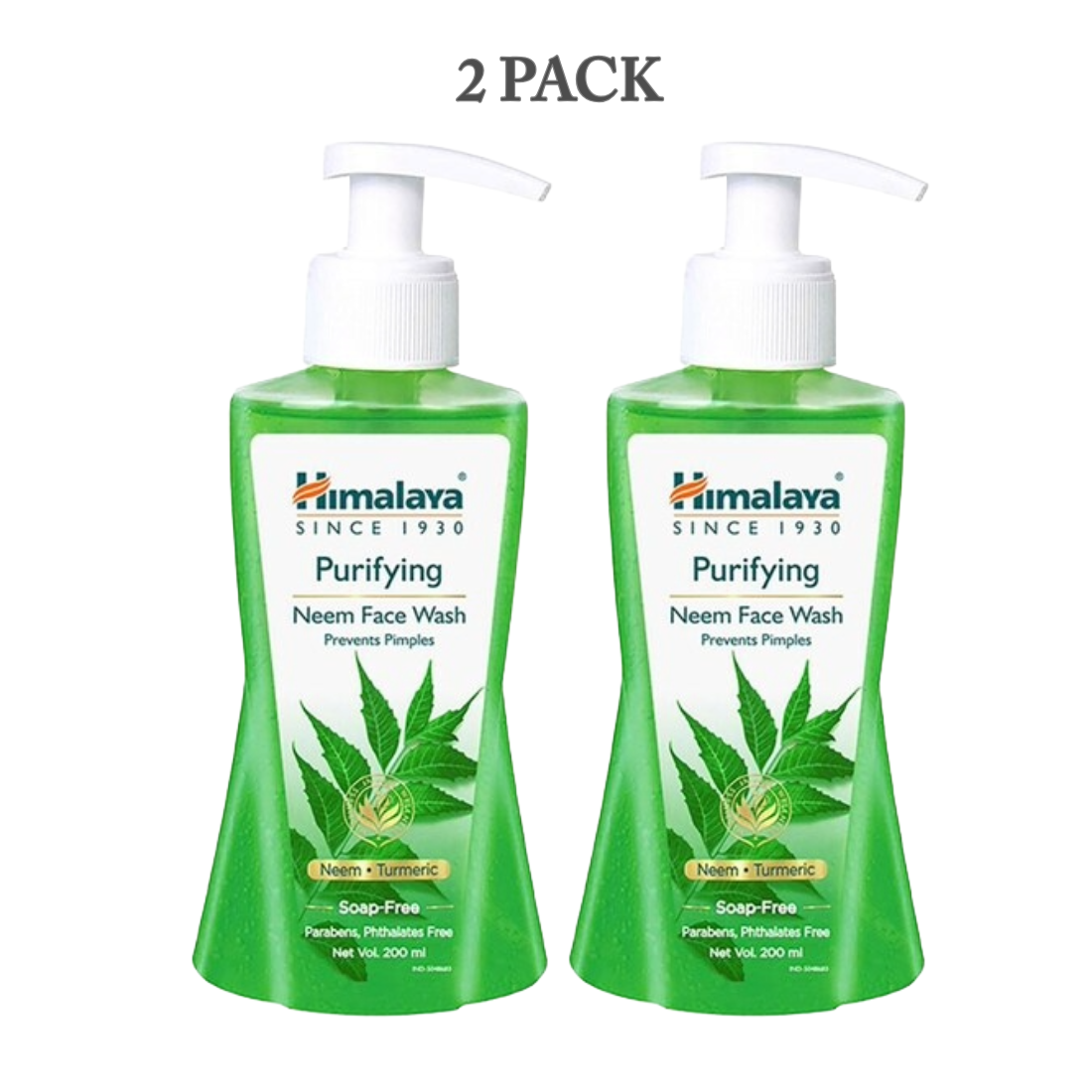 Himalaya Purifying Neem Face Wash Prevents Pimples 200ml Pack Of 2