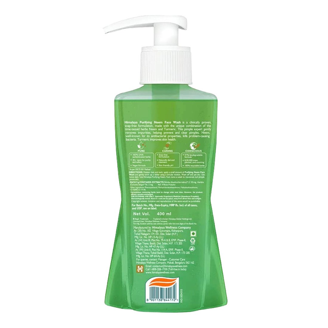Himalaya Purifying Neem Face Wash Prevents Pimples 400ml