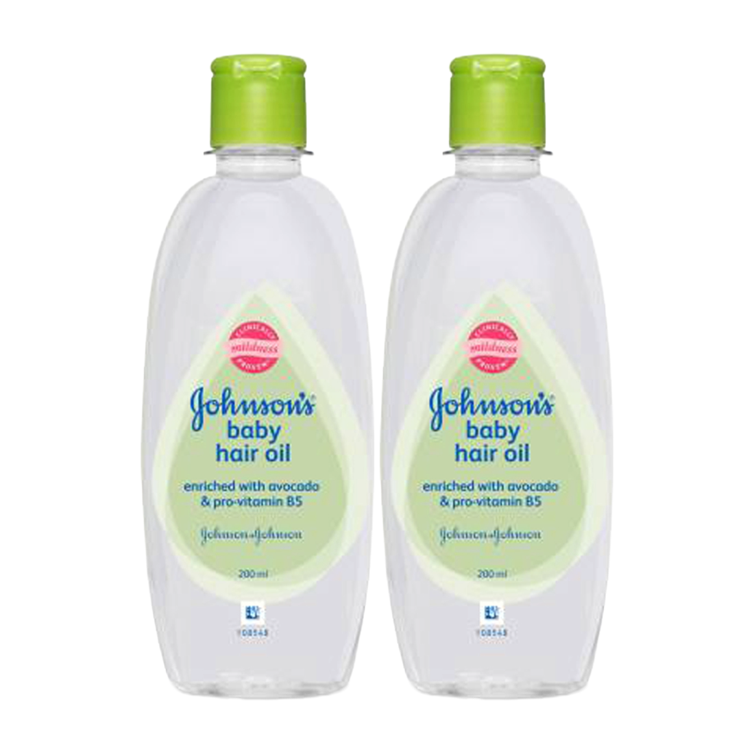 Johnsons Baby Hair Oil Enriched With Avocado And Pro Vitamin B5 200ml Pack Of 2