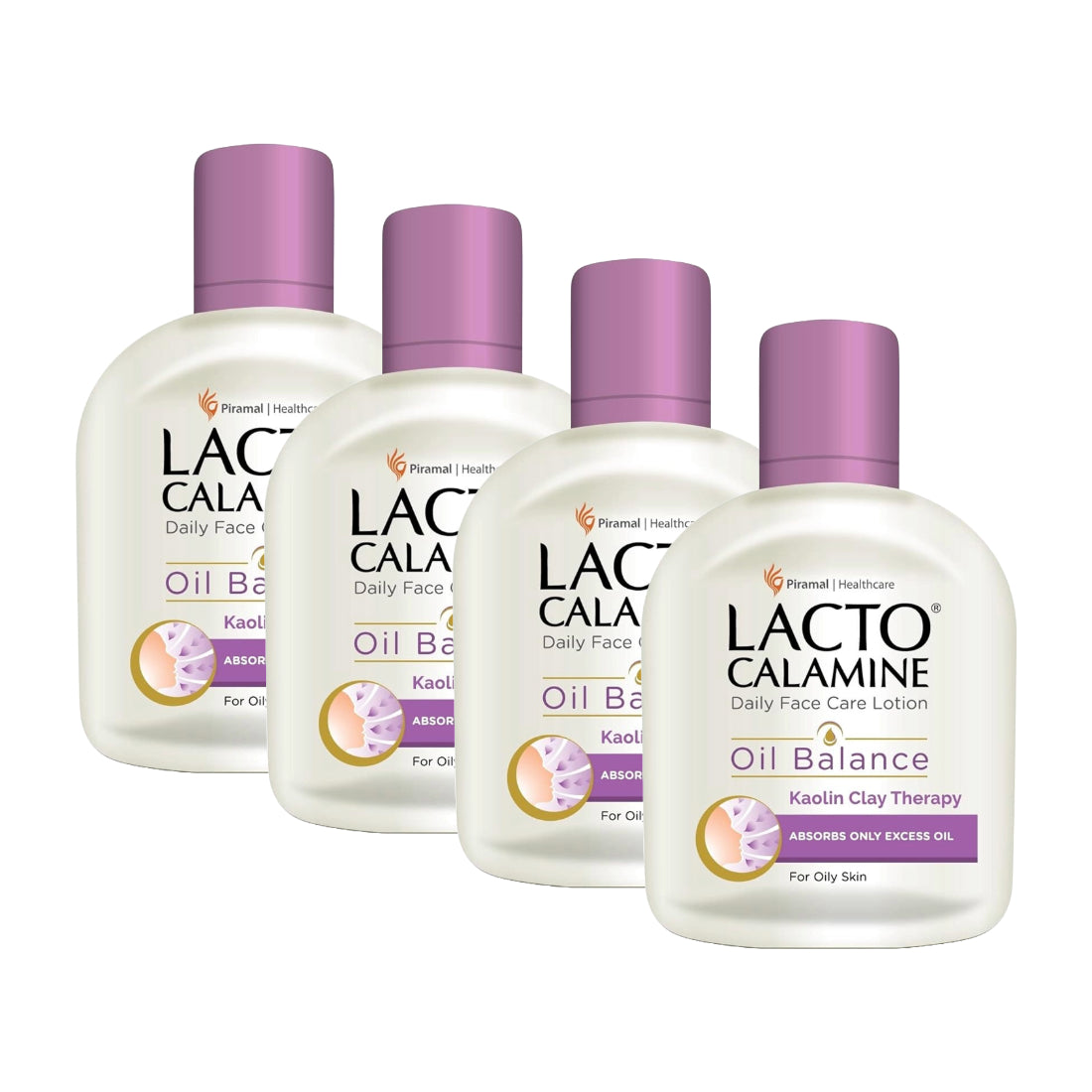 Lacto Calamine Kaolin Clay Face Lotion For Oily Skin 120ml Pack Of 4