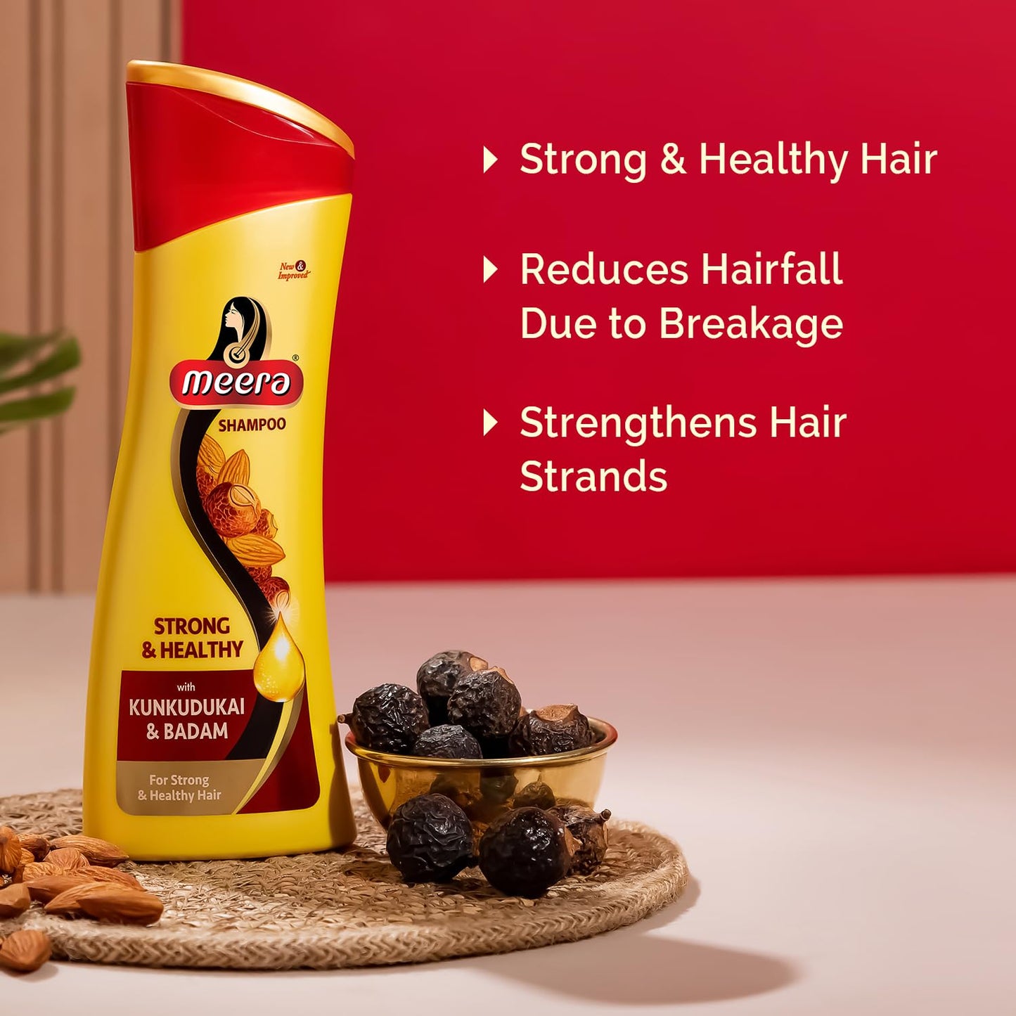Meera Strong & Healthy Shampoo 180ml Pack Of 3