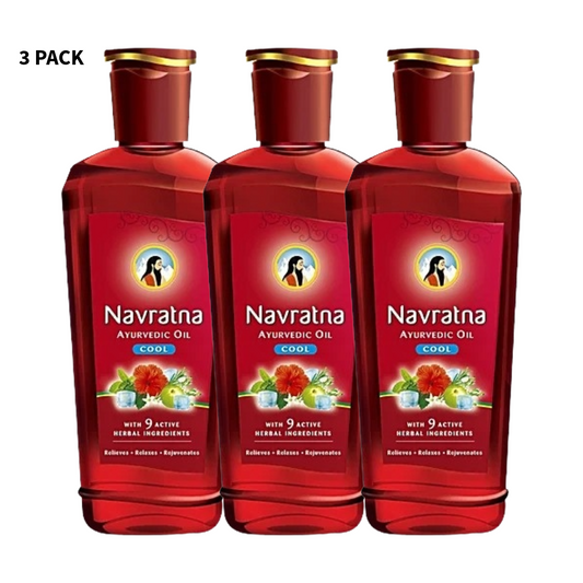 Navratna 9 Active Herbal Ayurvedic Cool Hair Oil 45ml Pack Of 3