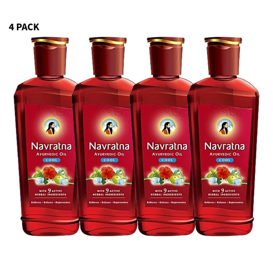 Navratna Ayurvedic Oil Cool With 9 Active Herbal Ingredients 45ml Pack Of 4