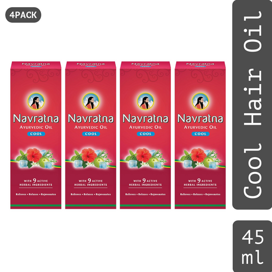 Navratna Cool Hair Oil With Herbal Ingredients 45ml Pack Of 4