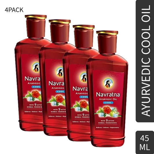 Navratna 9 Active Herbal Ayurvedic Cool Hair Oil 45ml Pack Of 4