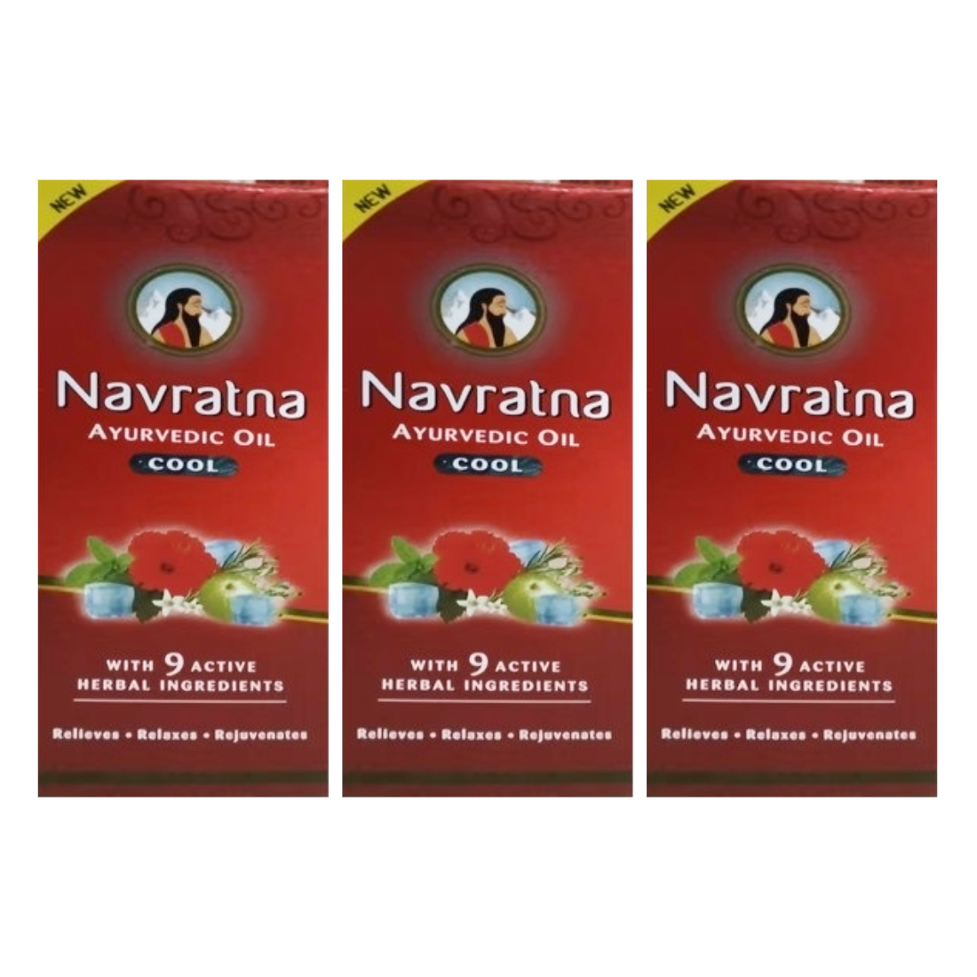 Navratna Ayurvedic Cool Hair Oil 45ml Pack Of 3