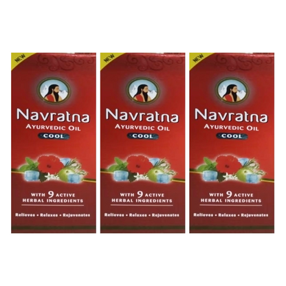 Navratna Ayurvedic Cool Hair Oil 45ml Pack Of 3