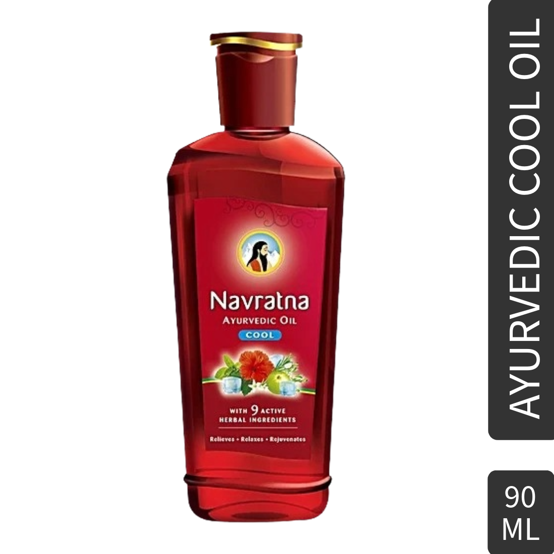 Navratna 9 Active Herbal Ayurvedic Cool Hair Oil 90ml
