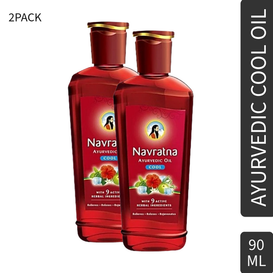 Navratna 9 Active Herbal Ayurvedic Cool Hair Oil 90ml Pack Of 2