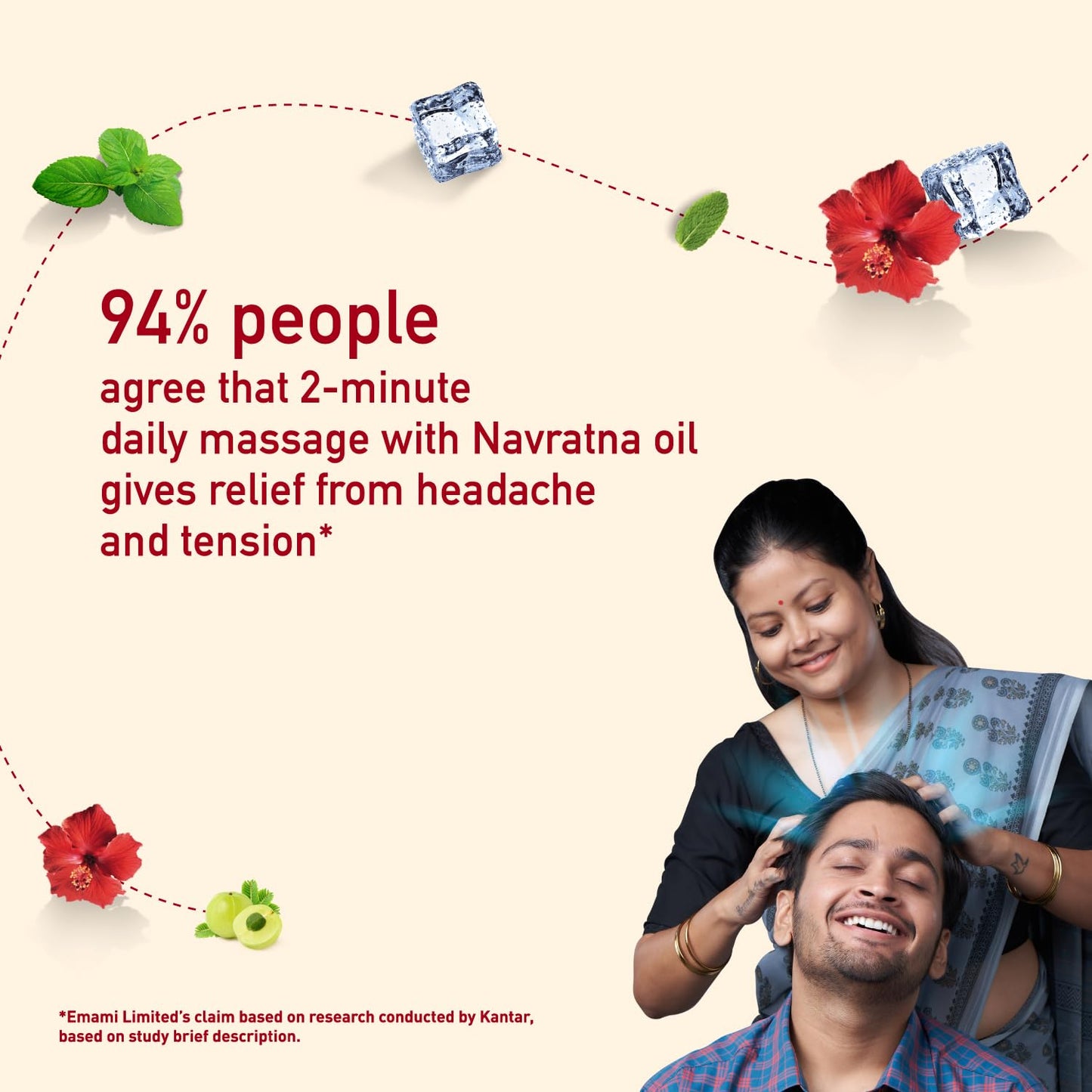 Navratna Cool Ayurvedic Hair Oil For Relieves Relaxes Rejuventes 600ml