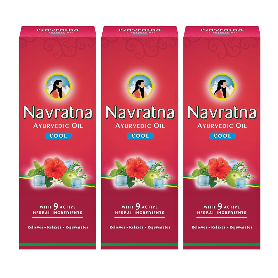 Navratna Ayurvedic Cool Hair Oil 90ml Pack Of 3