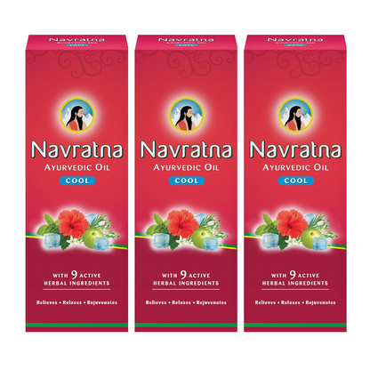 Navratna Ayurvedic Cool Hair Oil 90ml Pack Of 3