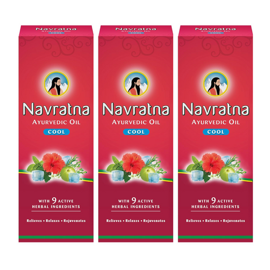Navratna Ayurvedic Cool Hair Oil 90ml Pack Of 3