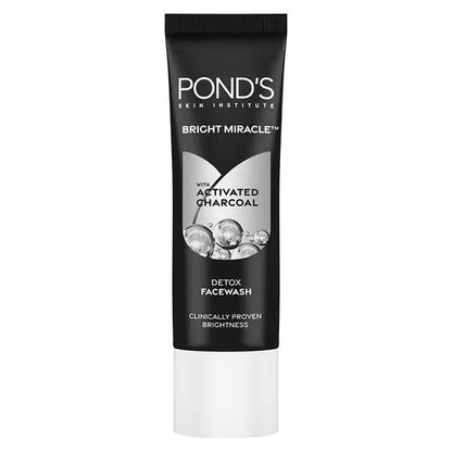 Ponds Skin Bright Miracle With Activated Charcoal Detox Face Wash 15gm