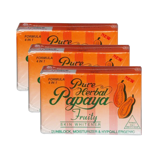 Pure Herbal Fruity Papaya Soap 135gm Pack Of 3