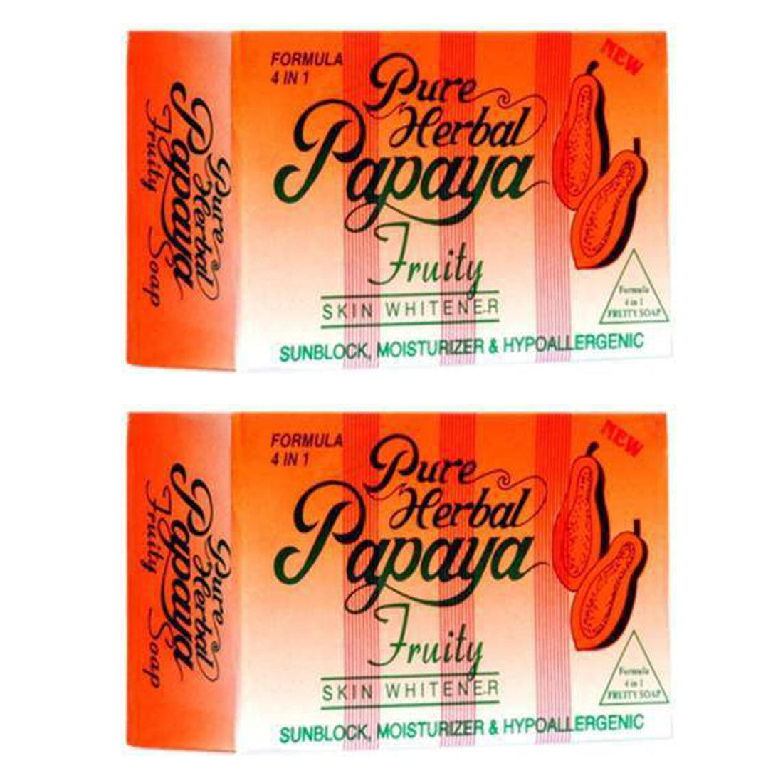 Pure Herbal Papaya Fruity Skin Whitener Soap 135gm Pack Of 2