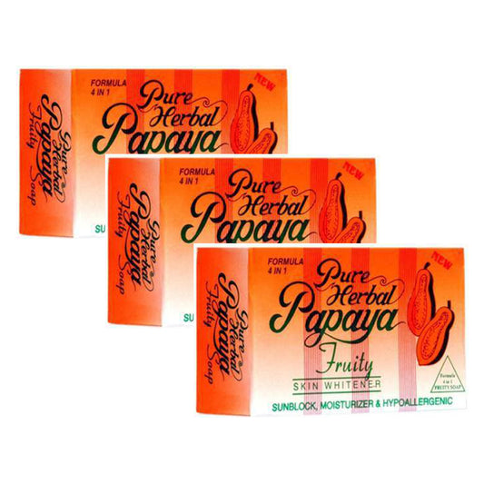 Pure Herbal Papaya Fruity Skin Whitener Soap 135gm Pack Of 3