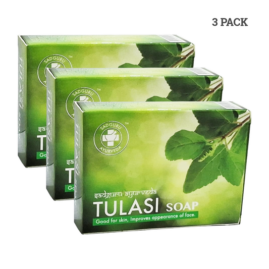 Sadguru Tulasi Soap For Improves Good Skin And Face 75gm Pack Of 3