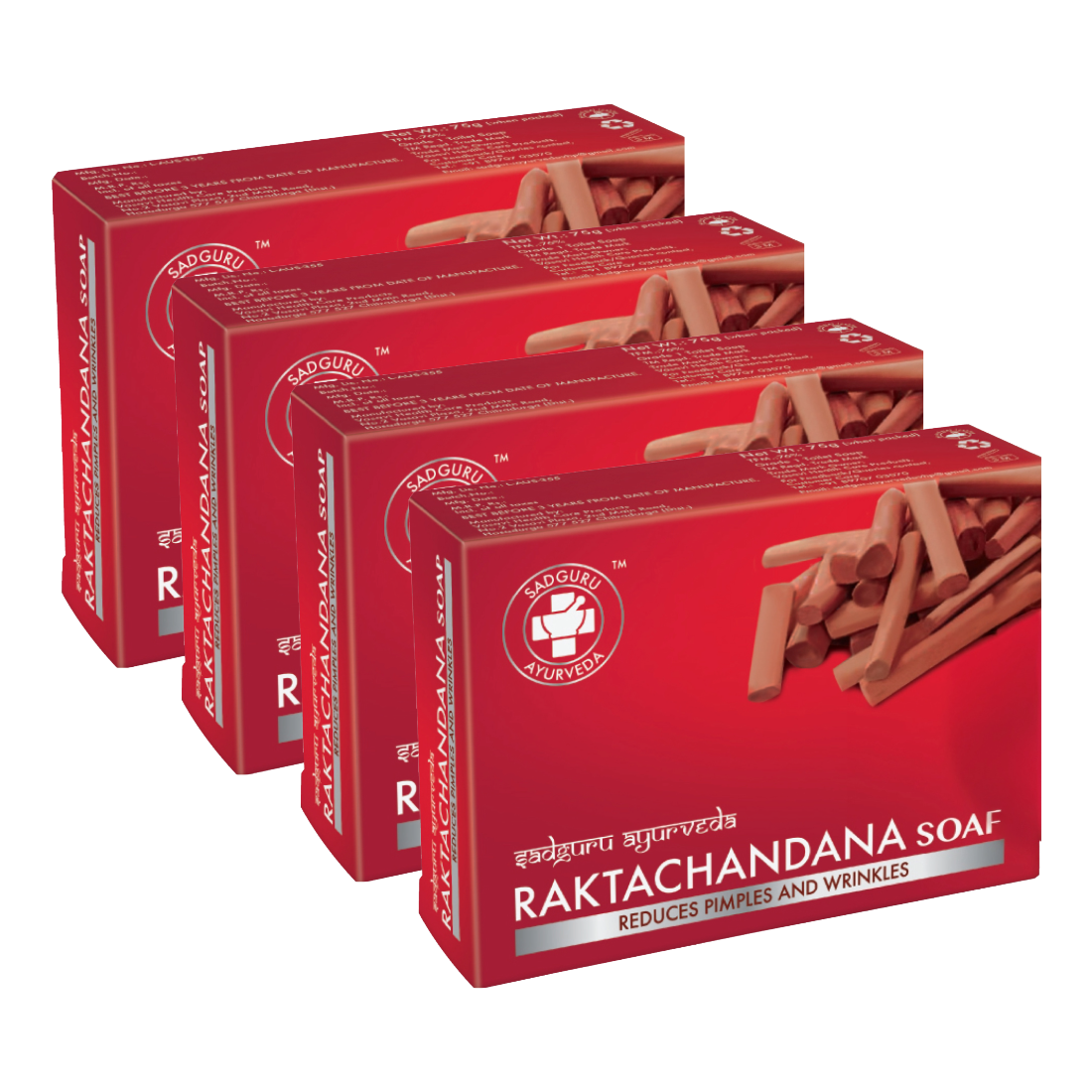 Sadguru Raktachandana Ayurvedic Soap 75gm Pack Of 4