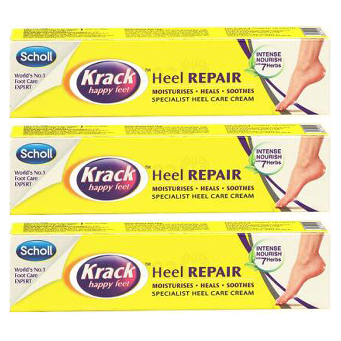 Scholl Krack Happy Feet Heel Repair Cream 25gm Pack Of 3