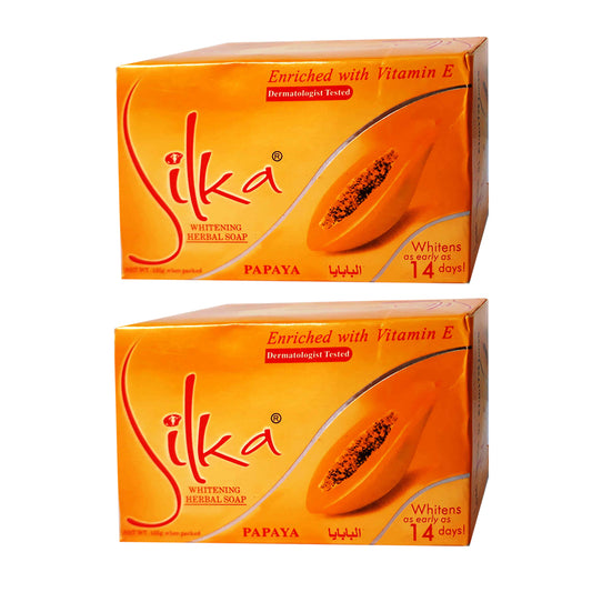 Silka Whitening Herbal Papaya Soap 135gm Pack Of 2