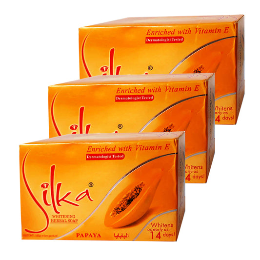 Silka Whitening Herbal Papaya Soap 135gm Pack Of 3