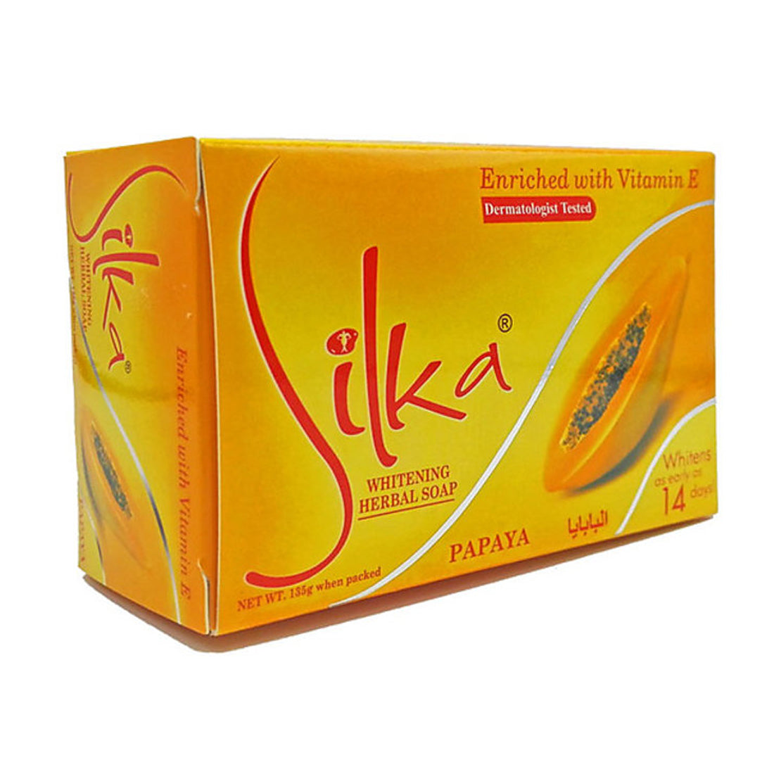 Silka Herbal Whitening Papaya Soap -135gm